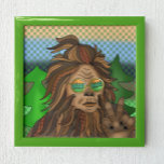 Affiche SYMBOLE DE LA PAIX Sasquatch | Retro Bigfoot<br><div class="desc">Bigfoot dessiné à la main donnant un signe de paix rétro pop art.</div>