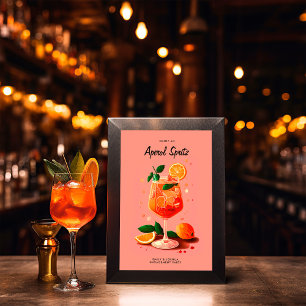 Affiche Symbole de la partie d'engagement Aperol Spritz Co