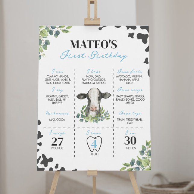 Affiche Symbole de la première année de la vache (Créateur téléchargé)