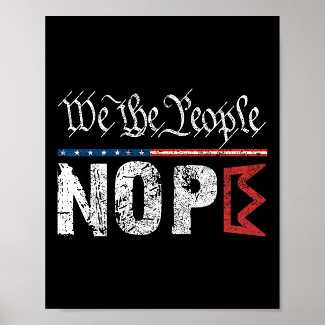 Affiche Symbole de la protestation No Kings Nope 4 juillet (Devant)