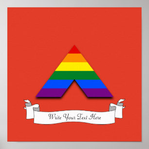 Affiche Symbole de la pyramide des allées droits LGBT