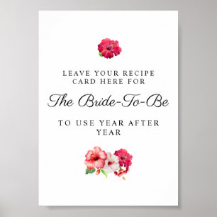 Affiche SYMBOLE DE LA RÉCUPÉRATION Florale Tropicale