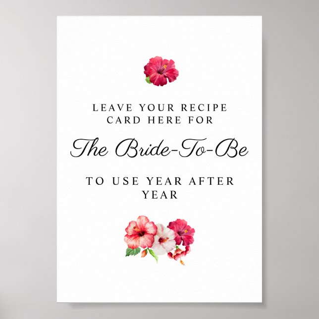 Affiche SYMBOLE DE LA RÉCUPÉRATION Florale Tropicale (Devant)