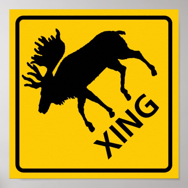 AFFICHE SYMBOLE DE LA ROUTE DE MOOSE-PASSAGE (Devant)