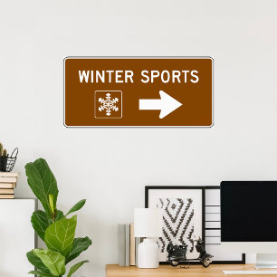 Affiche Symbole de la Route des sports d'hiver
