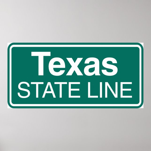 Affiche SYMBOLE DE LA ROUTE DU Texas State Line (Devant)