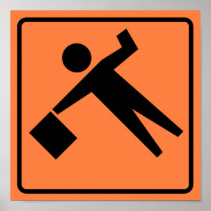 Affiche Symbole de la route Flagman