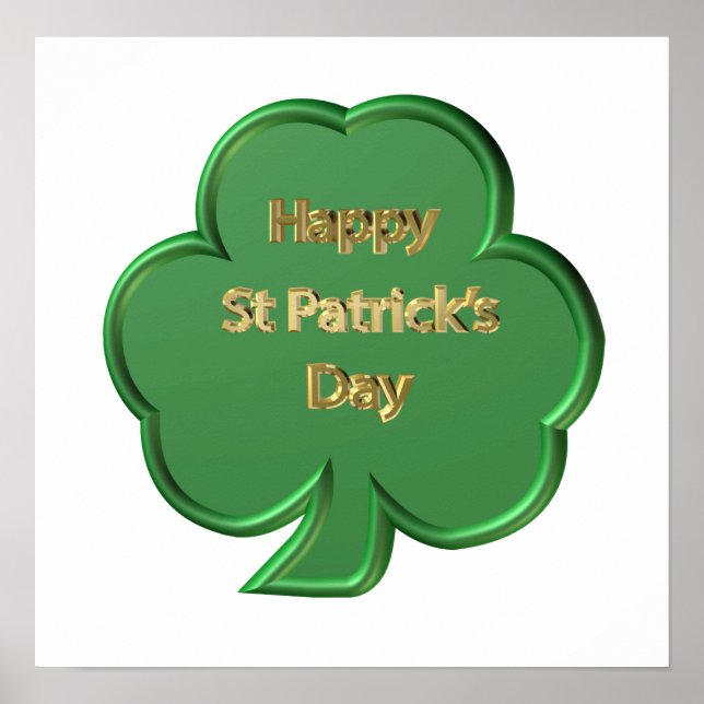 Affiche Symbole de la Saint Patrick Day (Devant)