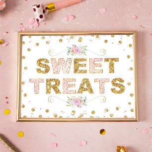 Affiche Symbole de la table de dessert de fête d'anniversa