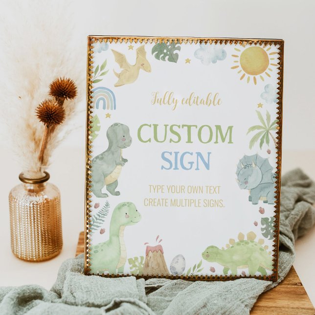 Affiche Symbole de la table de fête d'anniversaire des din (Créateur téléchargé)