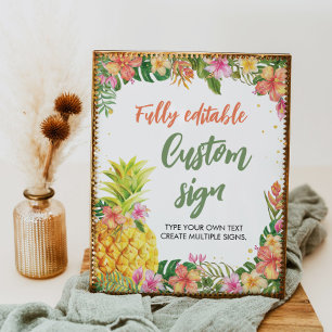 Affiche Symbole de la table de fête d'anniversaire florale