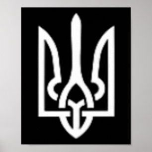 Affiche Symbole de la Trident ukrainienne - Tryzub Patriot