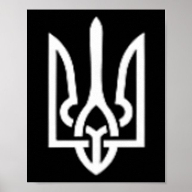 Affiche Symbole de la Trident ukrainienne - Tryzub Patriot (Devant)