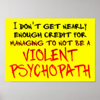 Symbole de l'affiche de crédit Psychopath