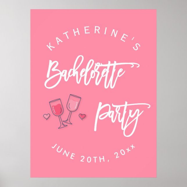 Affiche Symbole de l'affiche de la fête de Bachelorette ro (Devant)