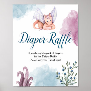 Affiche Symbole de l'affiche du Baby shower de dragon