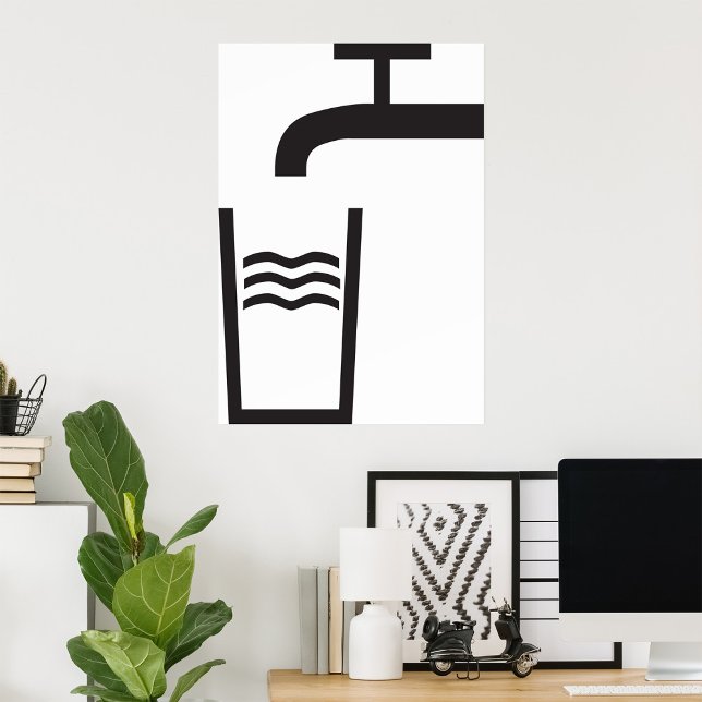 Affiche Symbole de l'eau du robinet (Créateur téléchargé)