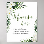 Affiche Symbole de l'élégante barrette Mimosa Bohème<br><div class="desc">Élégante Orchidées Blanches Bohême Mimosa Bar Signale. Si vous avez besoin d'aide ou d'articles correspondants,  veuillez me contacter.</div>