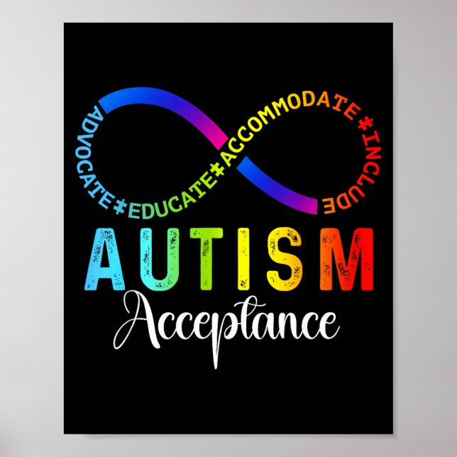 Affiche Symbole de l'infini de la sensibilisation et de l' (Devant)