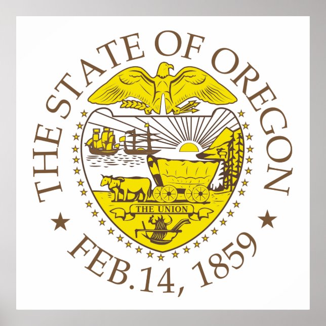 Affiche Symbole de l'Oregon (Devant)