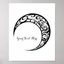Symbole de lune tribale personnalisée