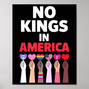 Affiche Symbole De Manifestation No Kings In America Depui