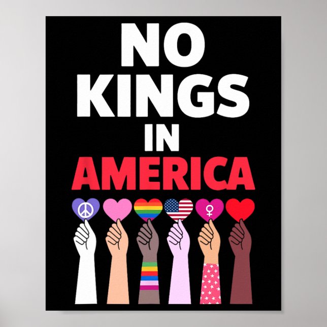 Affiche Symbole De Manifestation No Kings In America Depui (Devant)