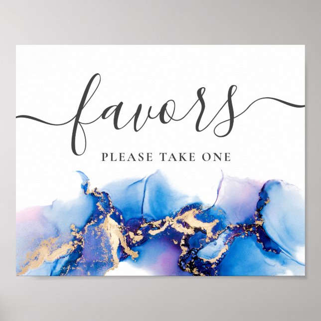 Affiche Symbole de mariage Abstrait Watercolor Favor EDITA (Devant)
