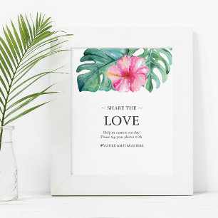 Affiche Symbole de mariage de destination tropicale