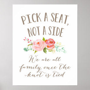 Affiche Symbole de mariage du jardin rose   Choisissez Un