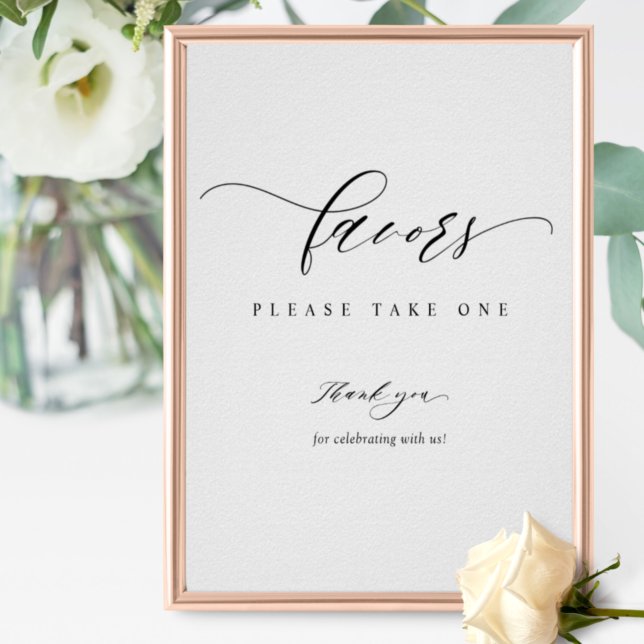 Affiche Symbole de mariage élégant Script Favor (Créateur téléchargé)