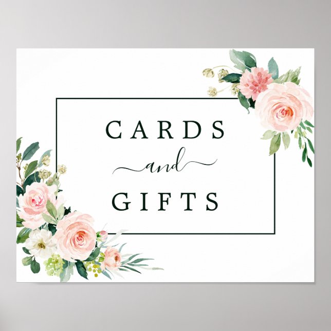Affiche Symbole de mariage et cadeau en fleur rose (Devant)