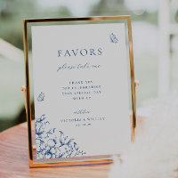 Symbole de Mariage Floral Bleu Français