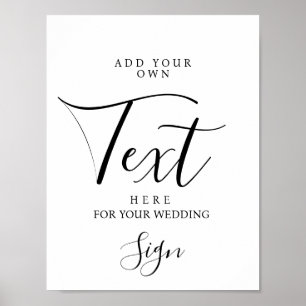 Affiche Symbole de mariage personnalisé moderne