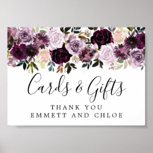 Affiche Symbole de mariage rose violet