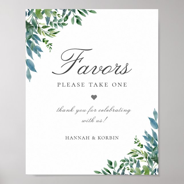 Affiche Symbole de mariage Rustique Chic Forest Foliage Fa (Devant)