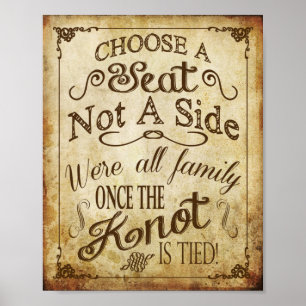 Affiche Symbole de mariage vintage