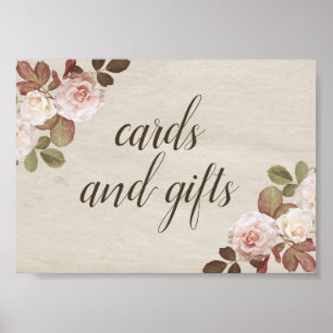 Affiche Symbole de mariage vintage Rose Favor