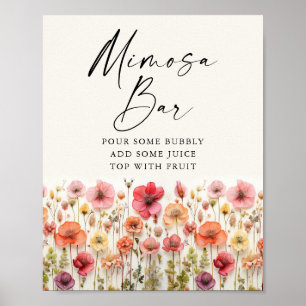 Affiche Symbole de Mimosa nuptiale de l'amour en fleur