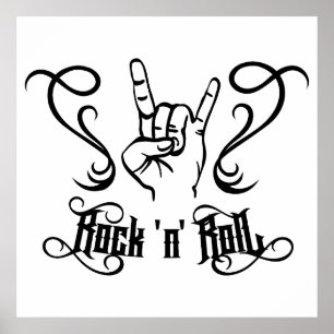 Affiche Symbole de musique Rock 'n' Roll