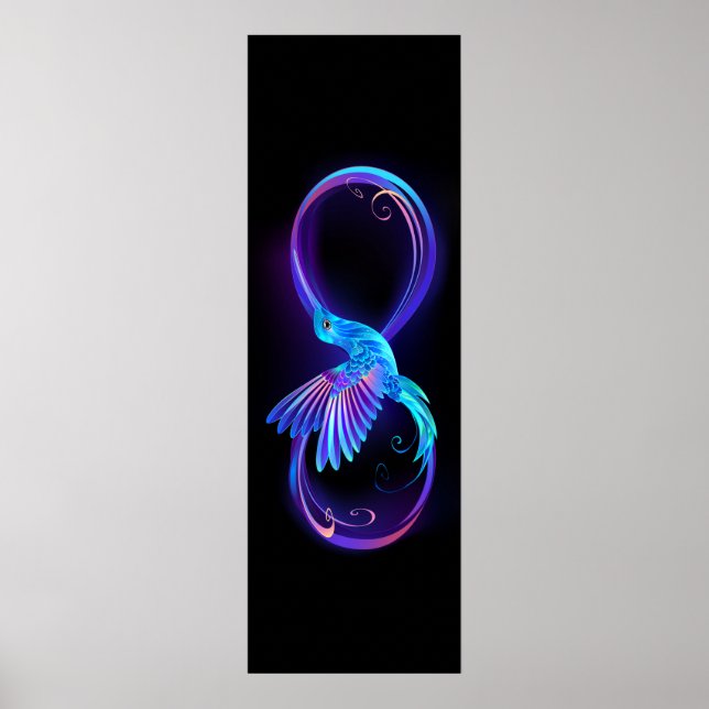 Affiche Symbole de Neon Infinity par Glowing Hummingbird (Devant)