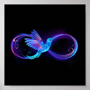 Affiche Symbole de Neon Infinity par Glowing Hummingbird