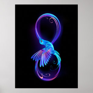 Affiche Symbole de Neon Infinity par Glowing Hummingbird