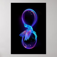 Symbole de Neon Infinity par Glowing Hummingbird