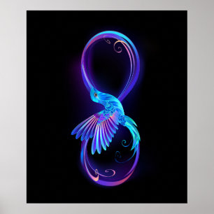 Affiche Symbole de Neon Infinity par Glowing Hummingbird
