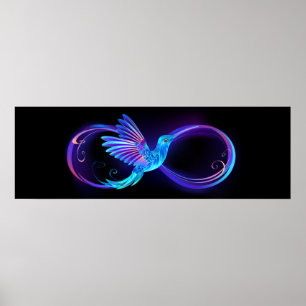 Affiche Symbole de Neon Infinity par Glowing Hummingbird