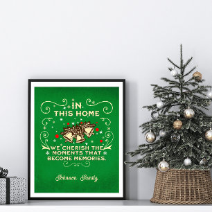 Affiche Symbole de Noël de la famille "Chercher les moment