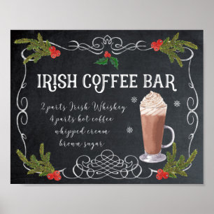 Affiche Symbole de noël du café irlandais
