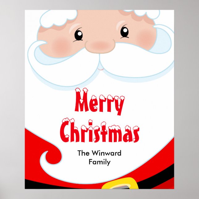 Affiche Symbole de Noël du Père Noël (Devant)