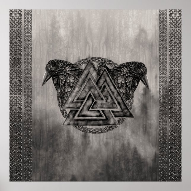 Affiche Symbole de noix de caille et ravens (Devant)